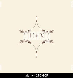 UX wedding initial logo letters in high quality professional design that will print well across any print media Stock Vector