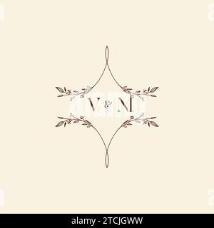 VM wedding initial logo letters in high quality professional design that will print well across any print media Stock Vector