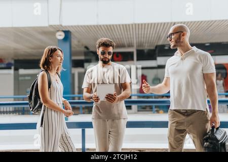 Successful Business Partners Discussing Marketing Strategy for New Project Stock Photo