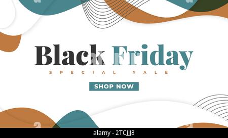 Black Friday Sale Banner Template. Sale Promotion Poster or Banner Layout Design for Website or Mobile Stock Vector