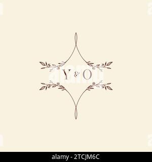 YO wedding initial logo letters in high quality professional design that will print well across any print media Stock Vector