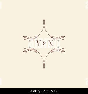 YX wedding initial logo letters in high quality professional design that will print well across any print media Stock Vector