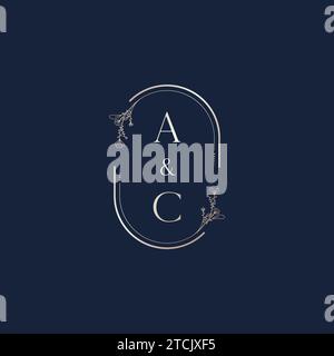 AC wedding initial logo letters in high quality professional design that will print well across any print media Stock Vector