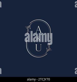 AU wedding initial logo letters in high quality professional design that will print well across any print media Stock Vector