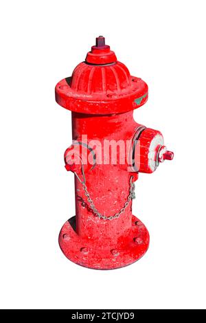 red fire hydrant isolated on white background Stock Photo