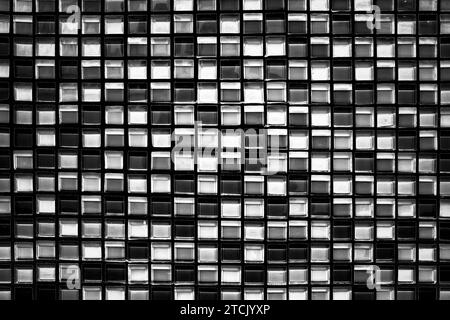 abstract square pixel mosaic wall background and texture Stock Photo