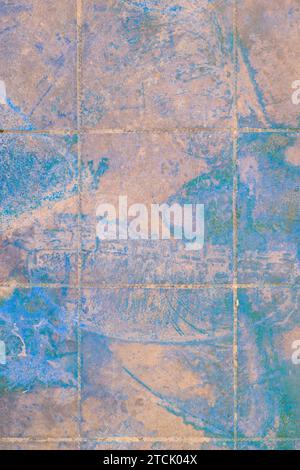 cement or concrete wall with painting pattern texture and background seamless Stock Photo