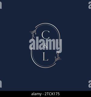 CL wedding initial logo letters in high quality professional design that will print well across any print media Stock Vector