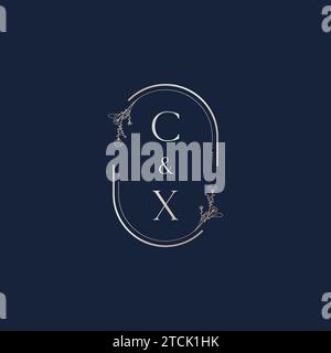 CX wedding initial logo letters in high quality professional design that will print well across any print media Stock Vector