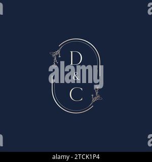 DC wedding initial logo letters in high quality professional design that will print well across any print media Stock Vector