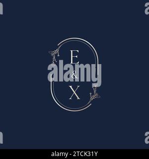 EX wedding initial logo letters in high quality professional design that will print well across any print media Stock Vector