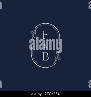 FB wedding initial logo letters in high quality professional design that will print well across any print media Stock Vector