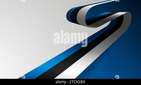 Realistic ribbon background with flag of Estonia. An element of impact for the use you want to make of it. Stock Vector