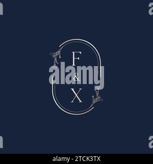 FX wedding initial logo letters in high quality professional design that will print well across any print media Stock Vector