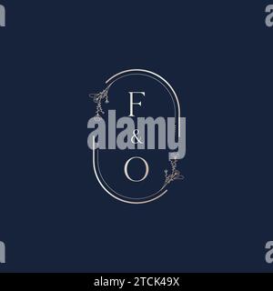 FO wedding initial logo letters in high quality professional design that will print well across any print media Stock Vector