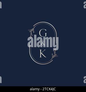 GK wedding initial logo letters in high quality professional design that will print well across any print media Stock Vector