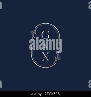 GX wedding initial logo letters in high quality professional design that will print well across any print media Stock Vector