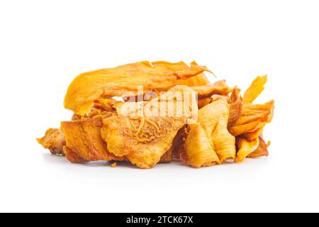 Dried mango fruit isolated on the white background. Stock Photo