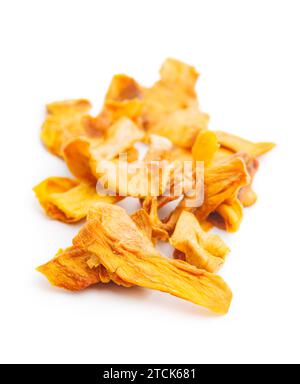 Dried mango fruit isolated on the white background. Stock Photo