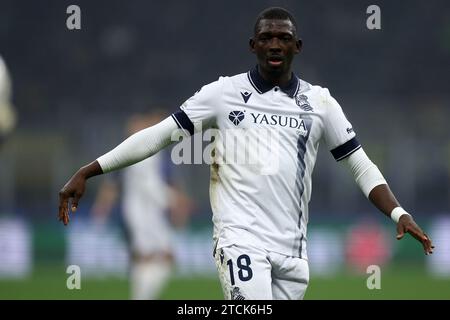 Milano, Italy. 12th Dec, 2023. Hamari Traore of Real Sociedad looks on during the Uefa Champions League football match beetween Fc Internazionale and Real Sociedad at Stadio Giuseppe Meazza on December 12, 2023 in Milano, Italy . Credit: Marco Canoniero/Alamy Live News Stock Photo
