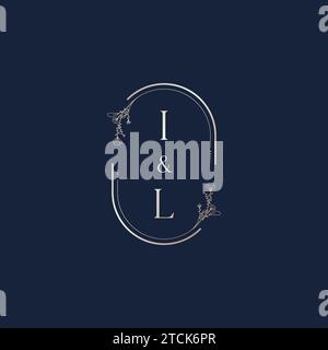 IL wedding initial logo letters in high quality professional design that will print well across any print media Stock Vector