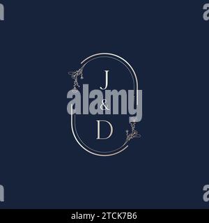 JD wedding initial logo letters in high quality professional design that will print well across any print media Stock Vector