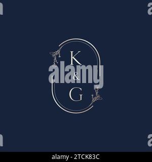 KG wedding initial logo letters in high quality professional design that will print well across any print media Stock Vector