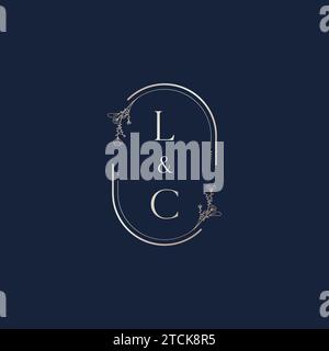 LC wedding initial logo letters in high quality professional design that will print well across any print media Stock Vector
