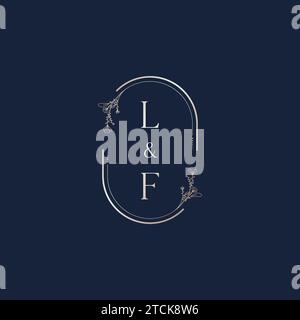 LF wedding initial logo letters in high quality professional design that will print well across any print media Stock Vector