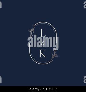 LK wedding initial logo letters in high quality professional design that will print well across any print media Stock Vector
