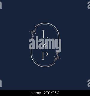 LP wedding initial logo letters in high quality professional design that will print well across any print media Stock Vector