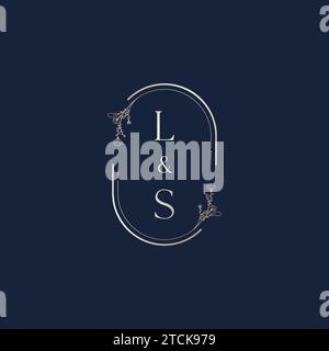 LS wedding initial logo letters in high quality professional design that will print well across any print media Stock Vector