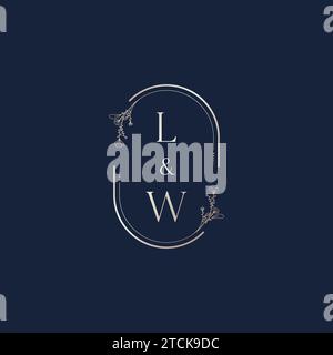 LW wedding initial logo letters in high quality professional design that will print well across any print media Stock Vector
