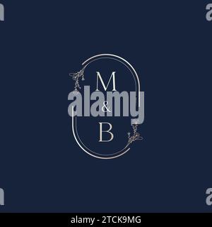 MB wedding initial logo letters in high quality professional design that will print well across any print media Stock Vector