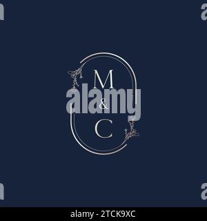 MC wedding initial logo letters in high quality professional design that will print well across any print media Stock Vector