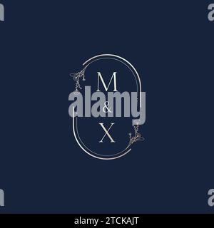 MX wedding initial logo letters in high quality professional design that will print well across any print media Stock Vector