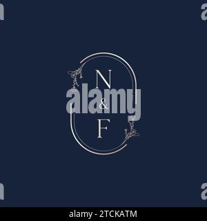 NF wedding initial logo letters in high quality professional design that will print well across any print media Stock Vector