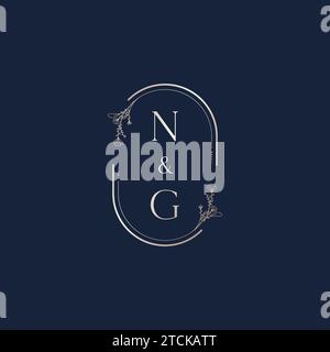 NG wedding initial logo letters in high quality professional design that will print well across any print media Stock Vector