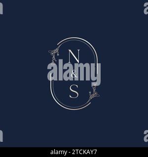 NS wedding initial logo letters in high quality professional design that will print well across any print media Stock Vector