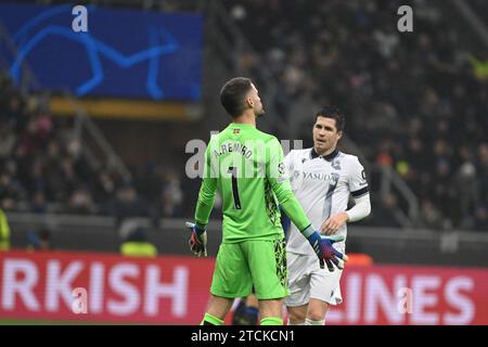 Milan, Italy. 12th December, 2023. Álejandro Remiro of Real Sociedad during the UEFA Champions League match between Inter FC Internazionale and Real Sociedad, on December 12, 2023, at Giuseppe Meazza San Siro Siro stadium in Milan, Italy. Credit: Tiziano Ballabio/Alamy Live News Stock Photo