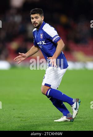 Watford, UK. 12th Dec, 2023. Sam Morsy of Ipswich during the Sky Bet Championship match at Vicarage Road, Watford. Picture credit should read: David Klein/Sportimage Credit: Sportimage Ltd/Alamy Live News Stock Photo