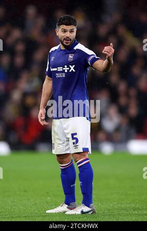 Watford, UK. 12th Dec, 2023. Sam Morsy of Ipswich during the Sky Bet Championship match at Vicarage Road, Watford. Picture credit should read: David Klein/Sportimage Credit: Sportimage Ltd/Alamy Live News Stock Photo