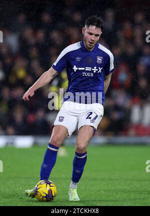 Watford, UK. 12th Dec, 2023. George Hirst of Ipswich during the Sky Bet Championship match at Vicarage Road, Watford. Picture credit should read: David Klein/Sportimage Credit: Sportimage Ltd/Alamy Live News Stock Photo