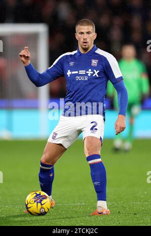 Watford, UK. 12th Dec, 2023. Harry Clarke of Ipswich during the Sky Bet Championship match at Vicarage Road, Watford. Picture credit should read: David Klein/Sportimage Credit: Sportimage Ltd/Alamy Live News Stock Photo