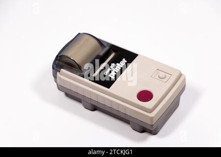 Nintendo Gameboy paper roll portable printer isolated on white studio background Stock Photo