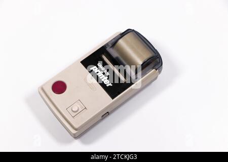 Nintendo Gameboy paper roll portable printer isolated on white studio background Stock Photo