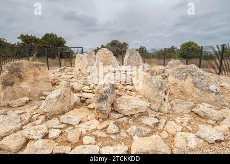 monumento megalítico , Ca Na Costa , 2.000 - 1.600 aC. a, comienzos de la edad de bronce, Formentera, balearic islands, Spain Stock Photo