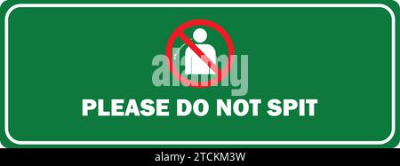 No Spitting icon board vector | No Spitting sign | Do Not Spit Here Stock Vector