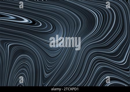 A black and grey wavy pattern is illustrated with geometric lines and shapes, creating a unique and eye-catching design Stock Photo