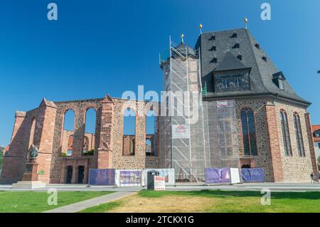 Hanau, Germany - June 25, 2023: Ruin of the Walloon Dutch church. Stock Photo